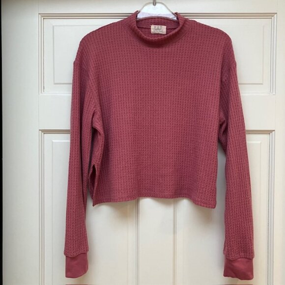 Project Social T dusty rose crop mock turtleneck size M - Picture 1 of 7